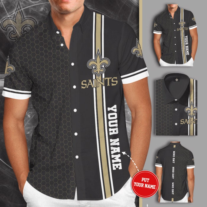 Discover Personalized New Orleans Saints Short Sleeve Hawaiian Shirt