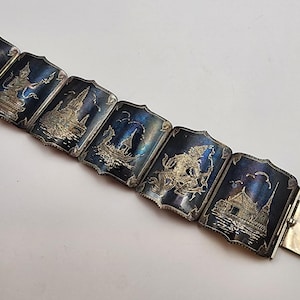 Sterling Silver Siam Niello Bracelet