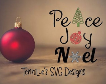 Peace Joy Noel SVG, Christmas, Peace, Joy, Holiday, SVG, Cricut, cut file