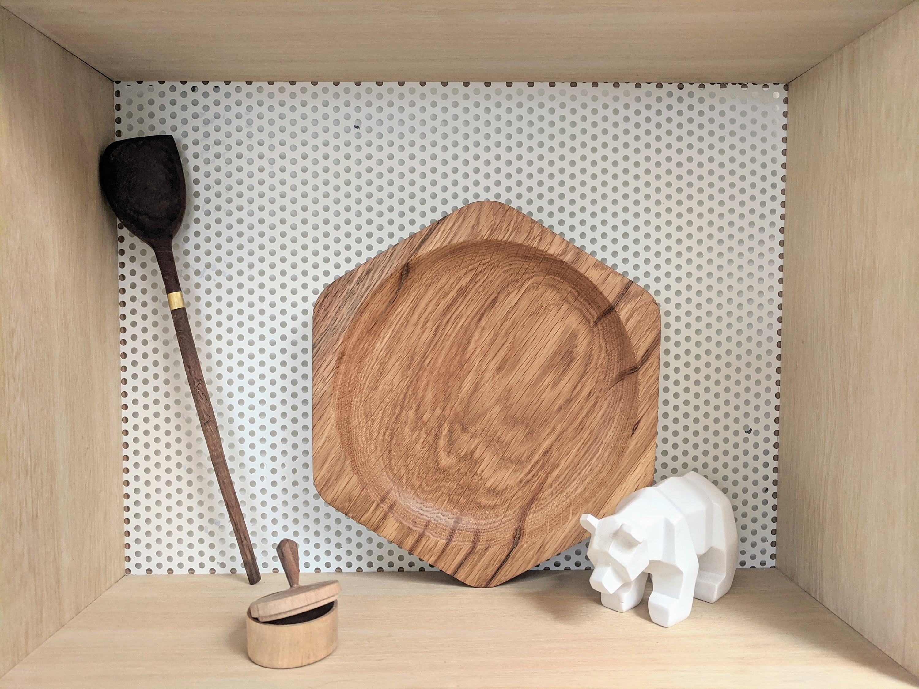 Bol en Chêne Hexagonal