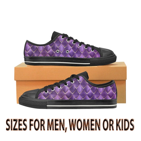 purple canvas sneakers