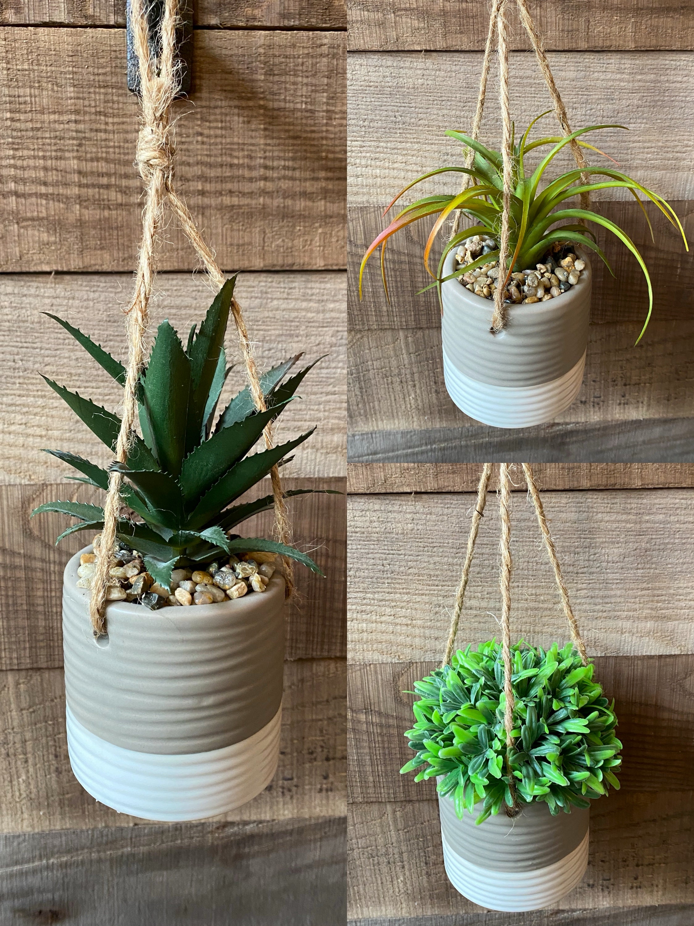 Hanging Plant Pots Artificial plants Bohemian Plant pot Etsy