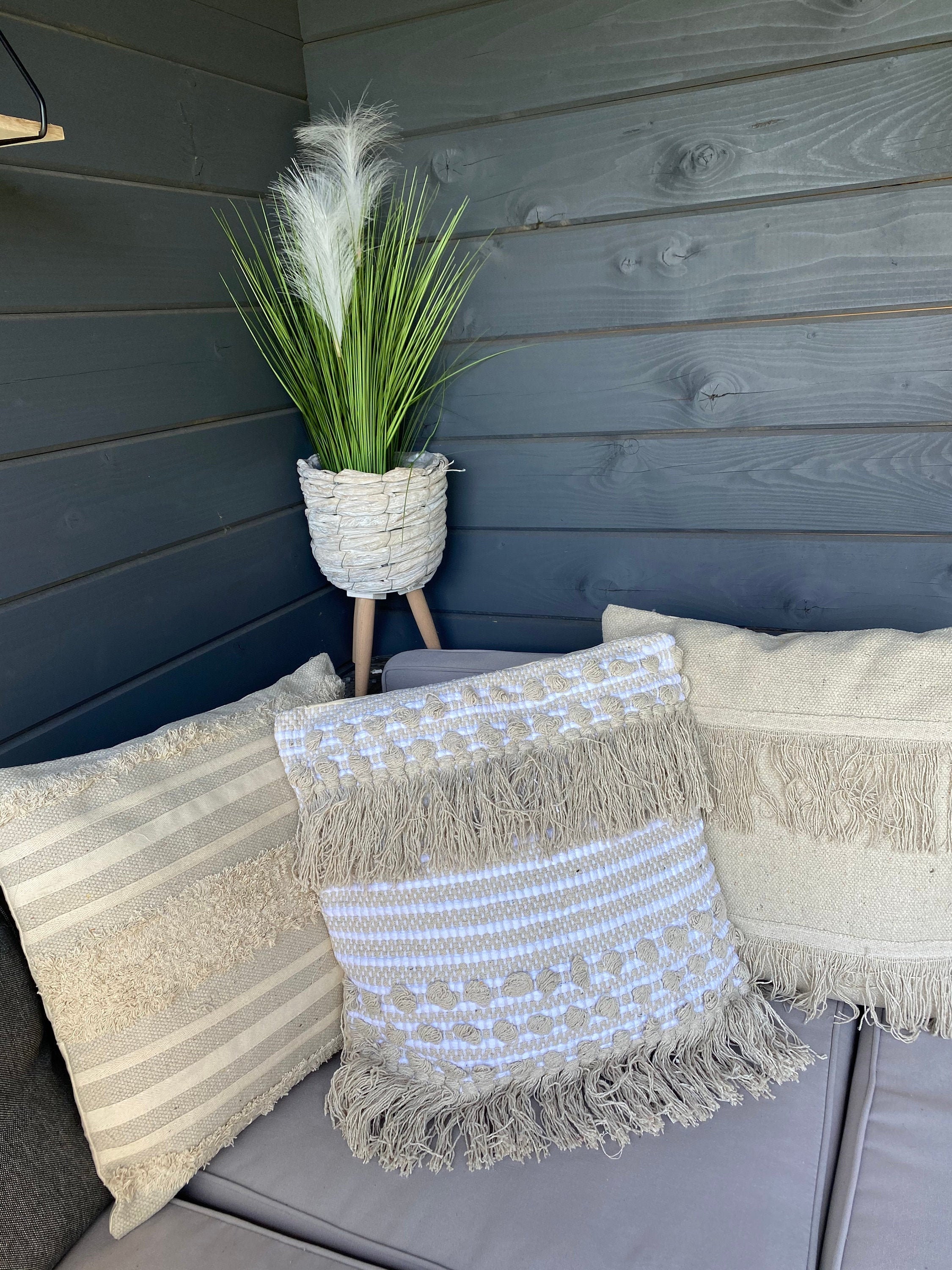 Cream & Natural Bohemian Cushions Boho Garden Cushions Etsy
