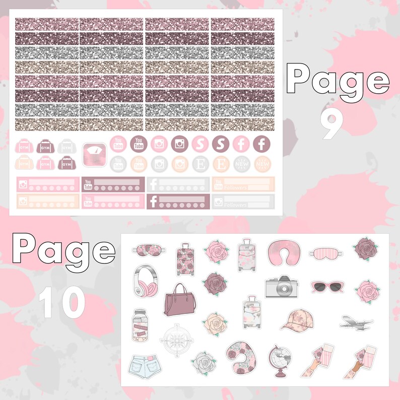 Summer Travel Erin Condren Life Planner Sticker Kit