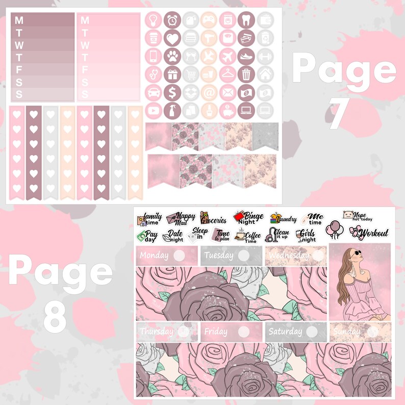Summer Travel Erin Condren Life Planner Sticker Kit
