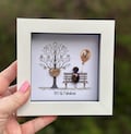 Milestone Birthday Glass Pebble Art Frame 18, 21, 30, 40, 50, 60, 70, 80, 90, 100