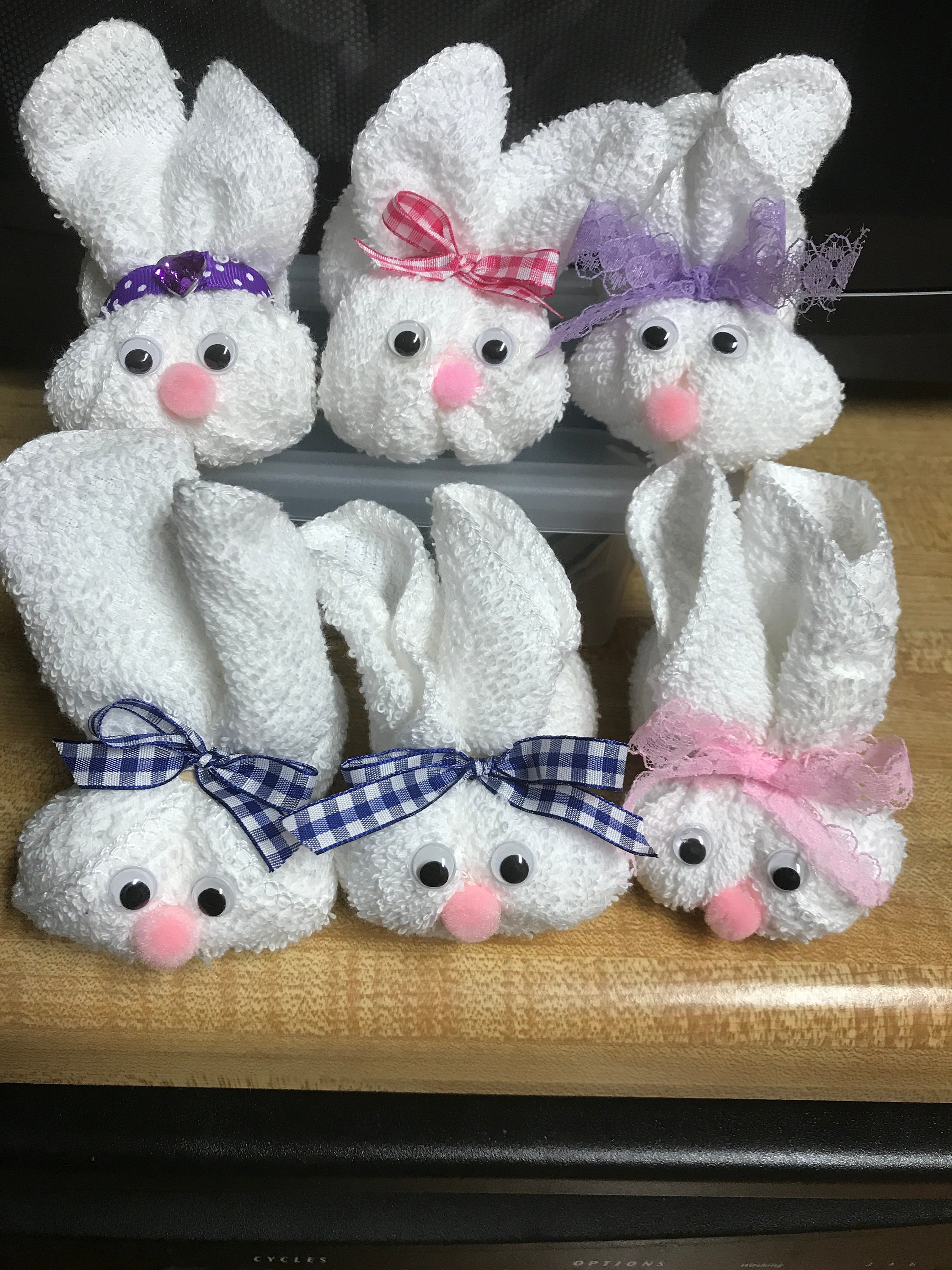 Washcloth Bunnies Etsy