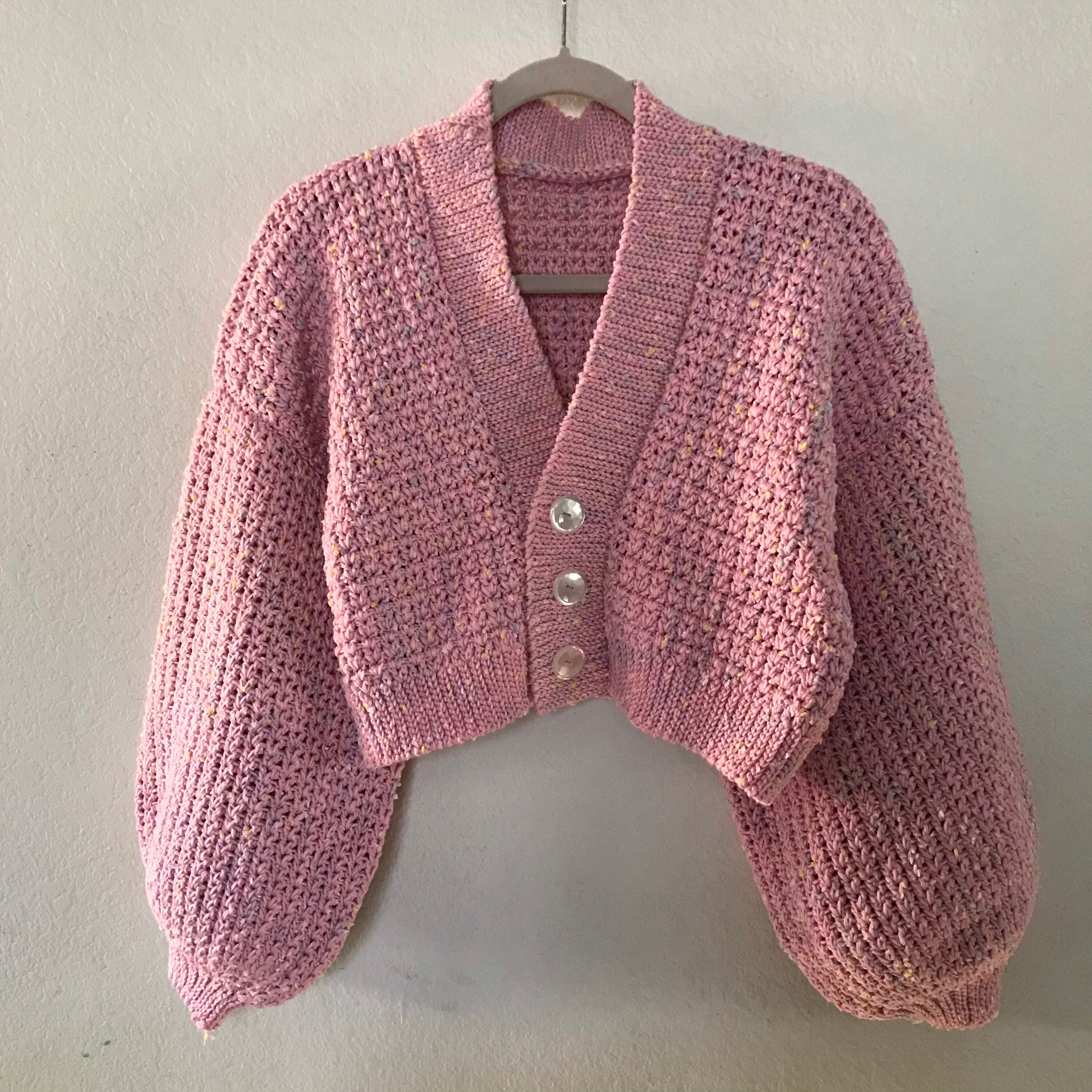 ◆Sienne◆ Swan Crochet Wool Cardigan Light Pink S4FKN036 Swan Crochet Wool Cardigan (Light Pink) - sienne