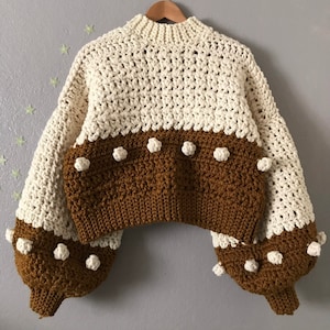 Pecan Dream Pullover Sweater (CROCHET PATTERN)