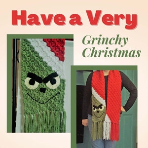 Have a Grinchy Christmas Scarf CROCHET PATTERN
