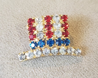 Patriotic Rhinestone Pin
