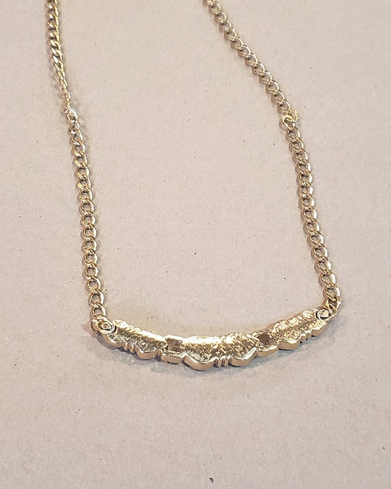 1980s Rhinestone Trapeze Style Choker Necklace