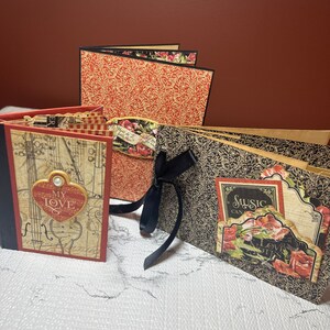 Porte-cartes/Porte-cartes/Mini livre à rabat/Livre d'images Ensemble de 3 pièces/Coffret cadeau d'anniversaire/Coffret cadeau pour amoureux