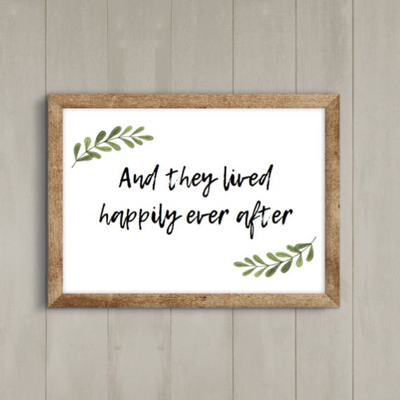 Wedding Prints Love Quotes Happily Ever After Print Etsy