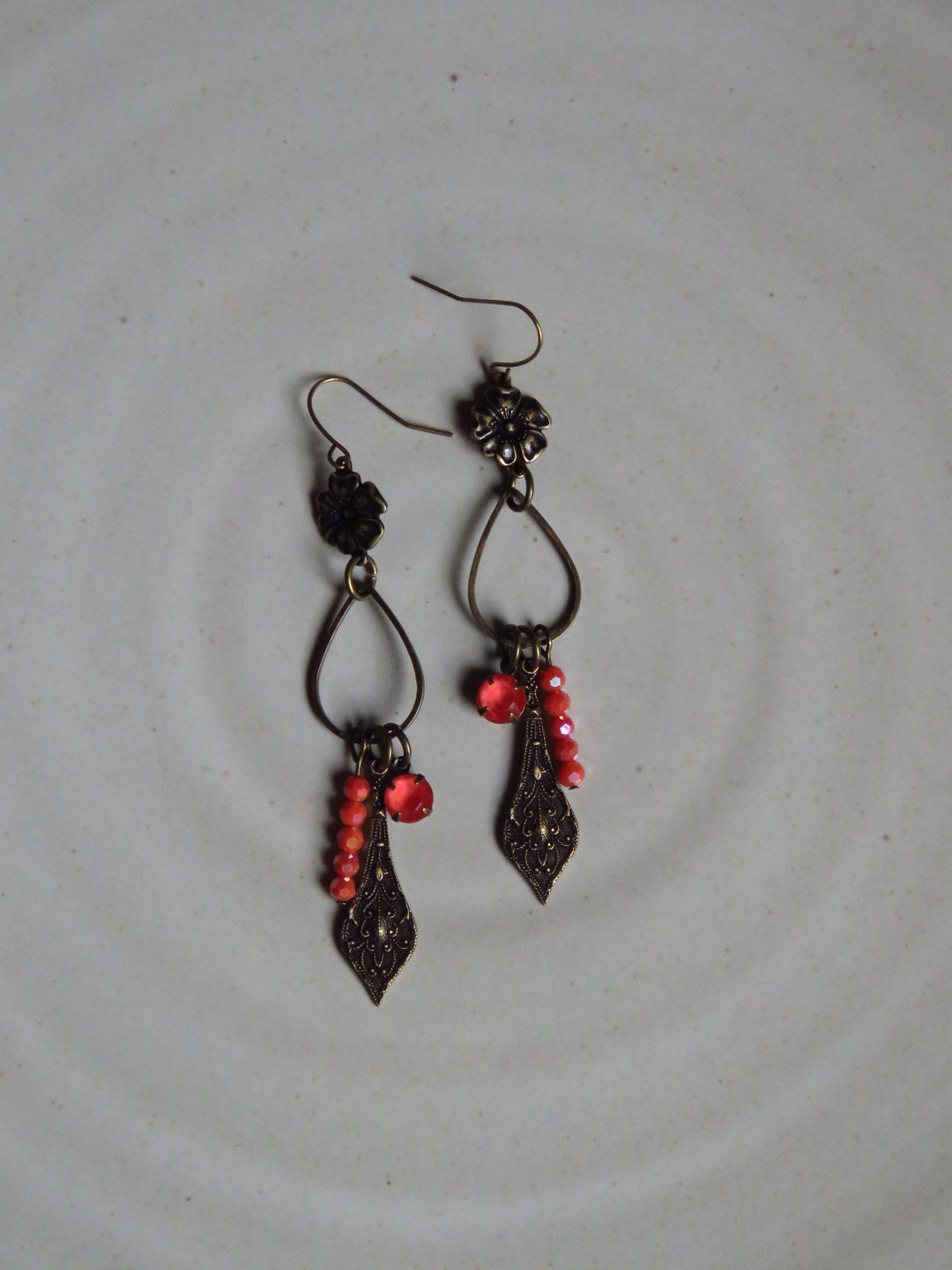 Boucles D'oreilles Rosantine – Style Savoyarde/Créole – Cristal Plaqué Or – N°33