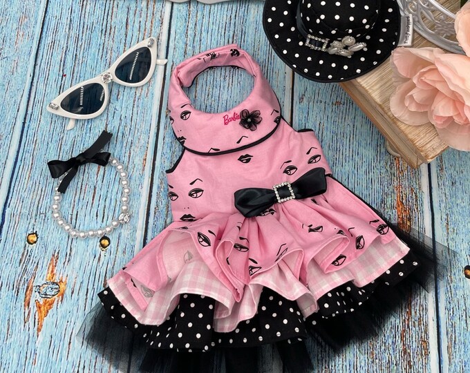 Pink Barbie Dog Dress/birthday Dog Dress/party Dog Dress/wedding Dog
