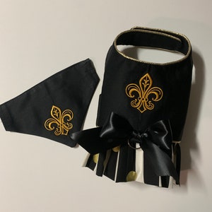 Saints Fans Dog harness and Bandana
