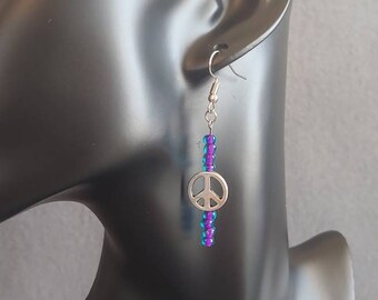Peace sign earrings