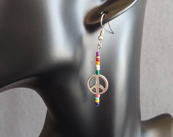 Peace sign earrings