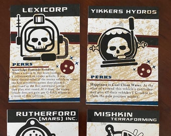 Gaslands Mars Racing Cards x 16