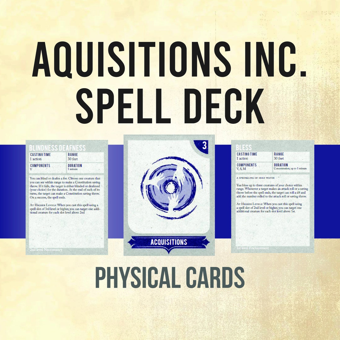 Spell Incc Dungeons and Dragons Acquisitions Incorporated Spell Expansion ~ Acq ...
