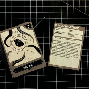 Dungeons and Dragons | Warlock Spell Deck| Levels 0-9 | 5e Compatible ...