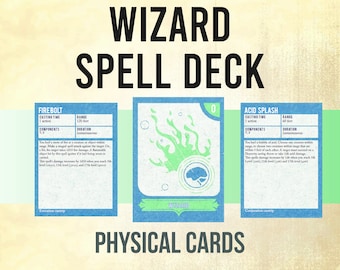 2014 Release 336 DnD Wizard Spell Cards, Dungeons And Dragons Accessories, DnD Beginner Gift, DnD Resources, Spell Reference, D&D Cards