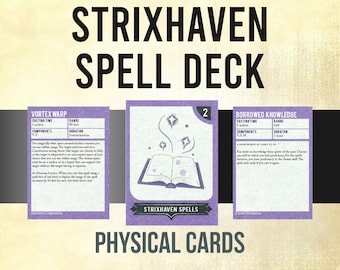 Strixhaven DnD Spells, Role Playing Games Aid, 5 Dungeons And Dragons Spell Cards, Artificer Cards, 5e Spell Cards, DnD Accessories, Geeky