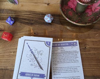 Heroes of Faerun Spell Cards for DnD 5e ~ Level 0-9 Spell Reference Deck ~ Dungeons & Dragons Spell Card Set ~ Tabletop RPG Game Aid