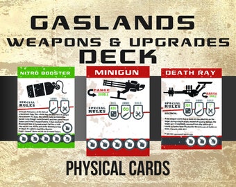 Gaslands Weapons And Upgrade Deck, 48 Gaslands Cards, Gaslands Refuelled Accessories, Board Game Aid, Gaslands Essentials, Table Top Game