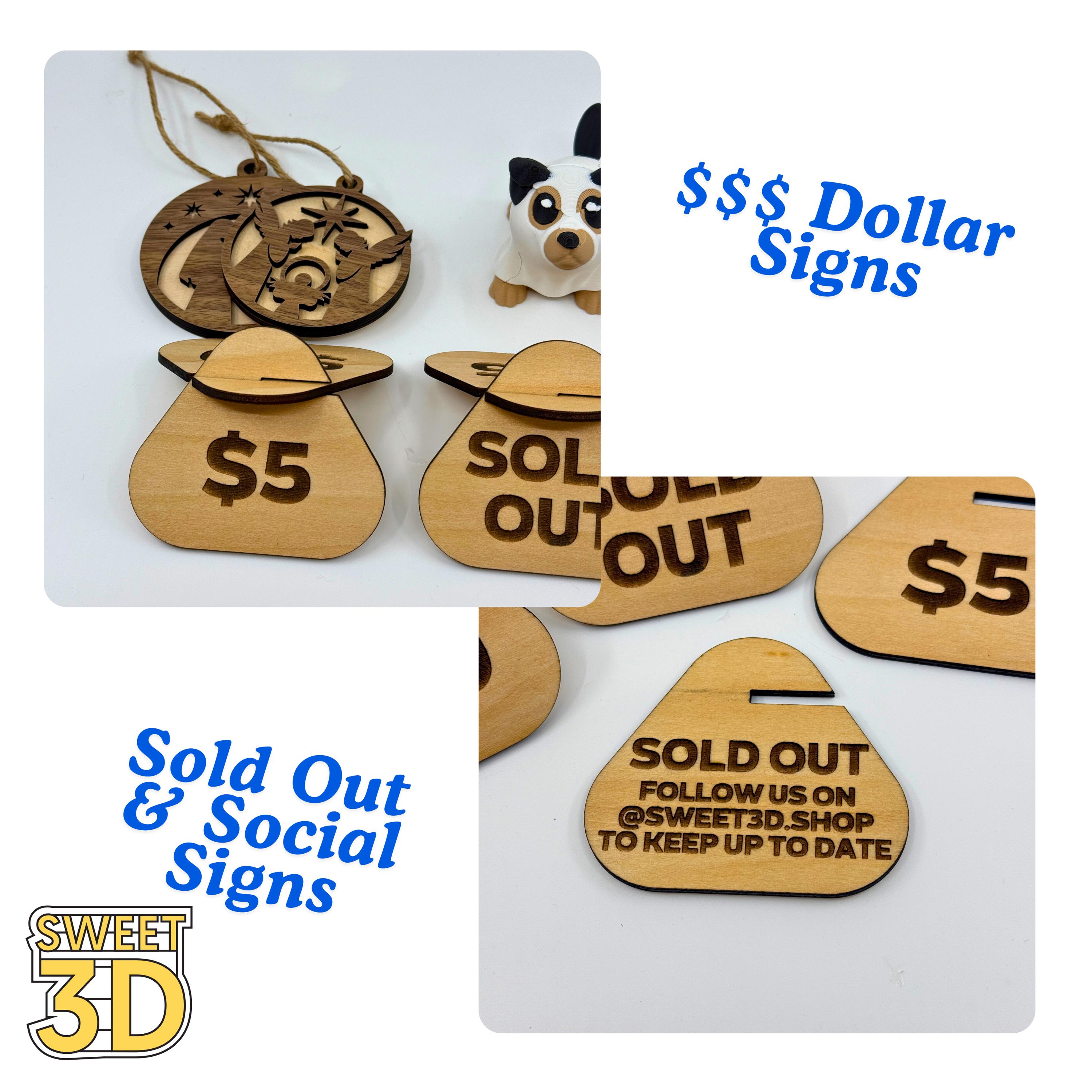 Wooden Price Signs for Market Stall | Cost and Price Signs | Market ...