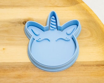 Unicorn Cookie Cutter and Stamp - Fondant Tool