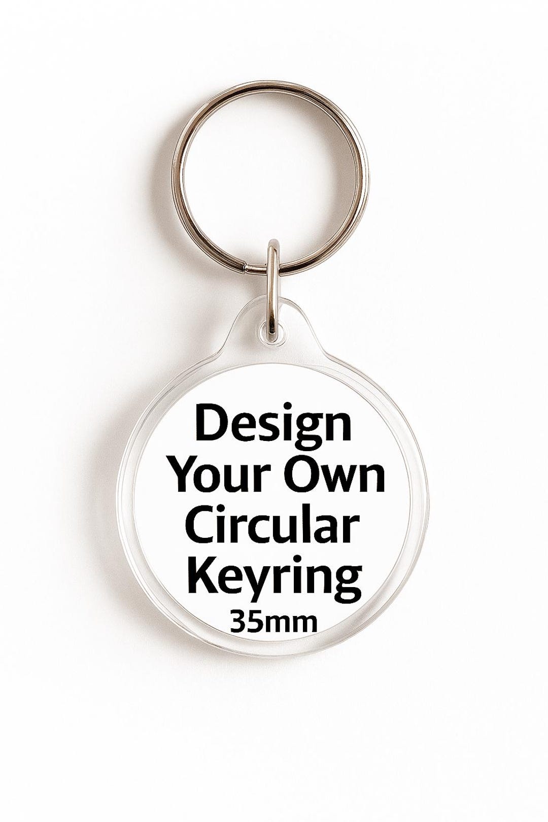 Design Your Own Double-sided Round Acrylic Keyring 35mm - Etsy UK
