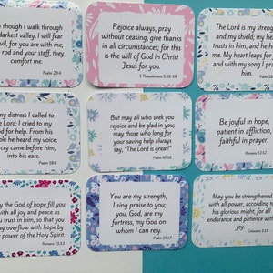 Set of 9 Scripture Cards on Encouragement Through Prayer