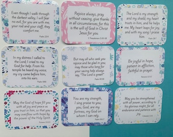 Set of 9 Scripture Cards on Encouragement Through Prayer