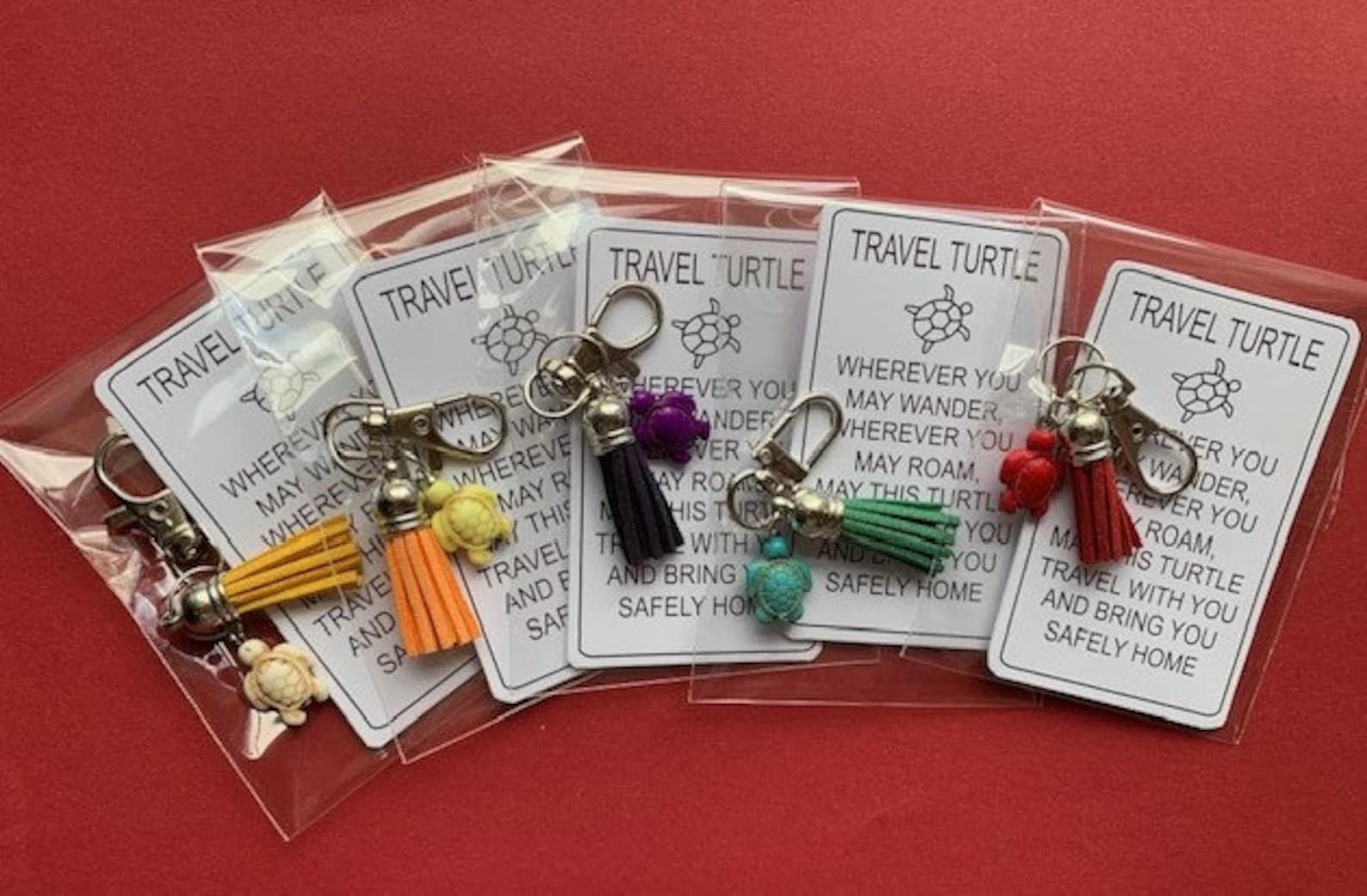 Travel Turtle Good Luck Charm Keyring - Etsy UK