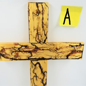 Lichtenberg art, Fractal wood burn, Cross, Easter Decor