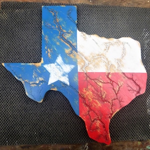 Fractal Art, Wood Art, Distressed Paint, Lichtenberg, State of Texas, Father&#39;s Day