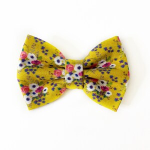 Flower Dog Bow Tie, Fall Floral Bow, Dog Headband, Flower Collar Bow, Sailor Bow, Cat Collar Bow Tie, Dog Collar Attachable Bow