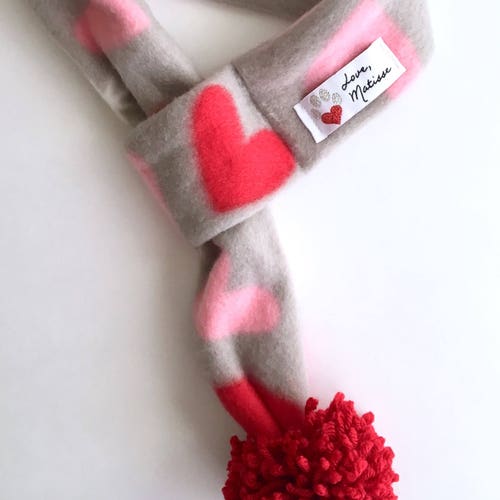 Valentines Dog Scarf Dog Scarf Valentine Hearts Heart Scarf Etsy