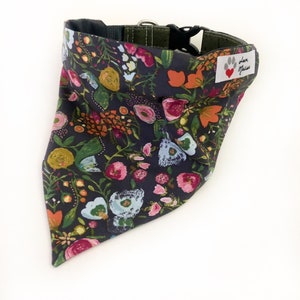 Bandana para perros con flores, Bandana con flores de otoño, Bandana para gatos, Bufanda para perros con flores de otoño, Bandana para perros con lazo, Bandana para perros de niña, Bandana a presión
