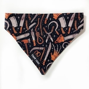 Horror Movie Dog Bandana, Slasher Film Dog Bandana, Scary Movie Bandana, Horror Fan Dog Scarf, Halloween Dog Bandana, Cat Halloween Bandana