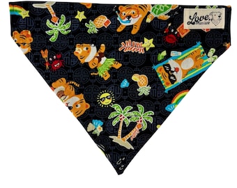 Tiger Dog Bandana, Hawaii Beach Pet Bandana