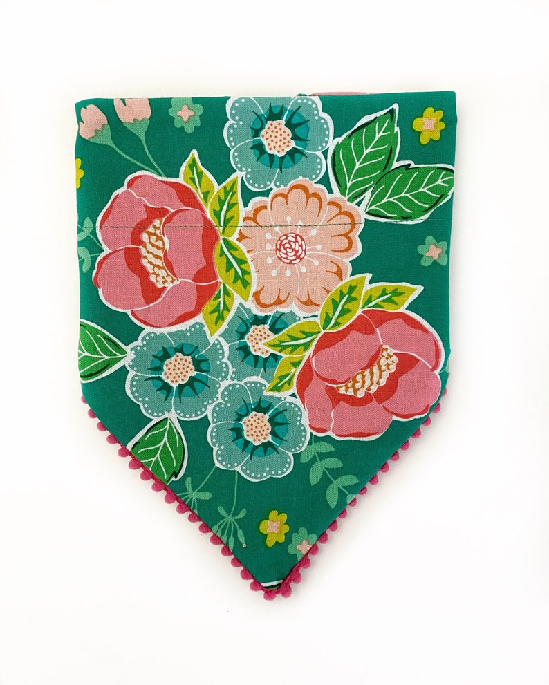 Easter Floral Dog Bandana Flower Bandana For Dog Spring Dog Bandana Green Floral Spring Bandana