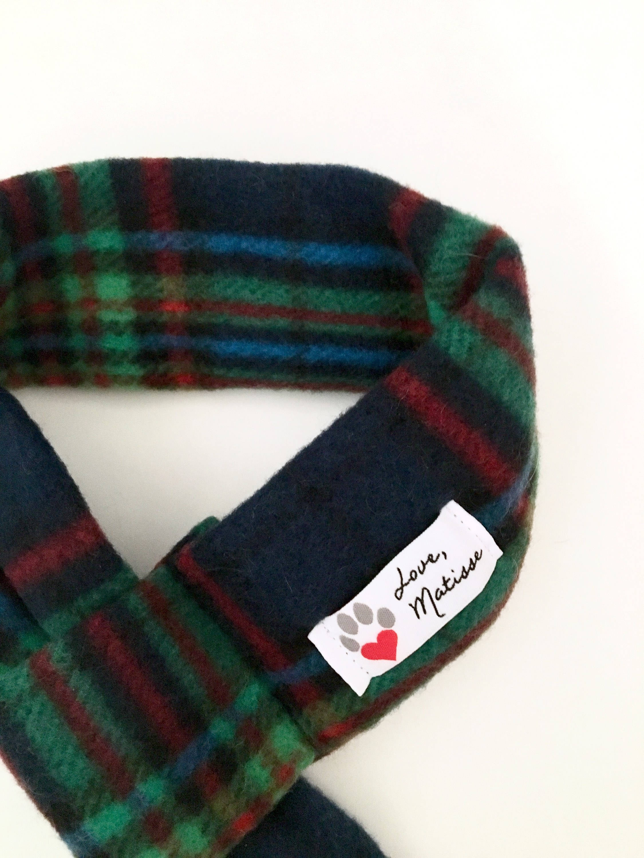 Blue Plaid Dog Scarf Green Dog Scarf Plaid Tartan Dog Scarf | Etsy