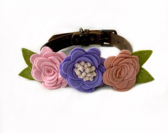 Flower Dog Collar, Dog Collar Flowers, Cat Collar Flowers, Wedding Dog Floral Collar, Dog Flower Collar, Collar Flowers