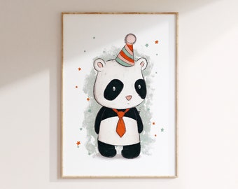 Poster Panda Bear A4 | Children's poster, children's room poster, baby room, baby gift, birthday, children's poster, children's room wall decoration