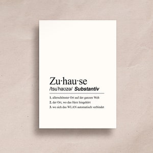 Ansichtkaartdefinitie Home A6 | Verhuizen in kaart, housewarming cadeau, grappige verhuiskaart, nieuw huis cadeau, buurcadeau