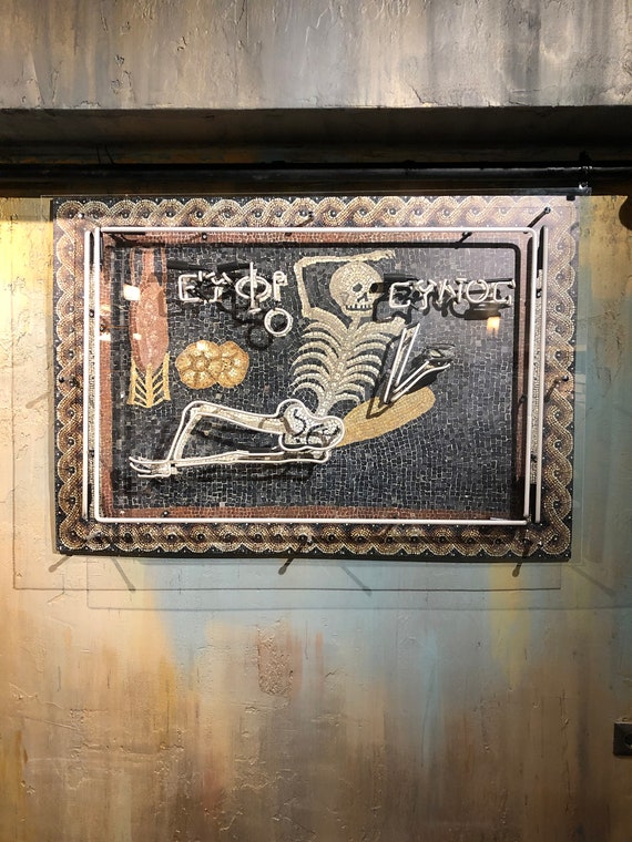 Neon Skeleton Sign - 