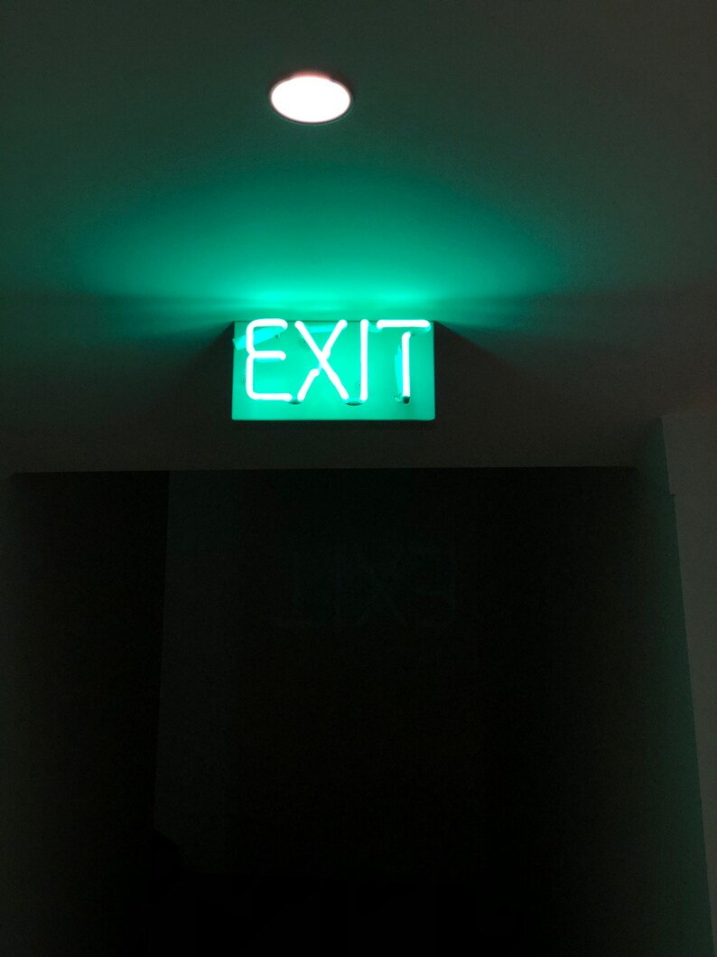Exit Neon Sign Neon Handmade Etsy